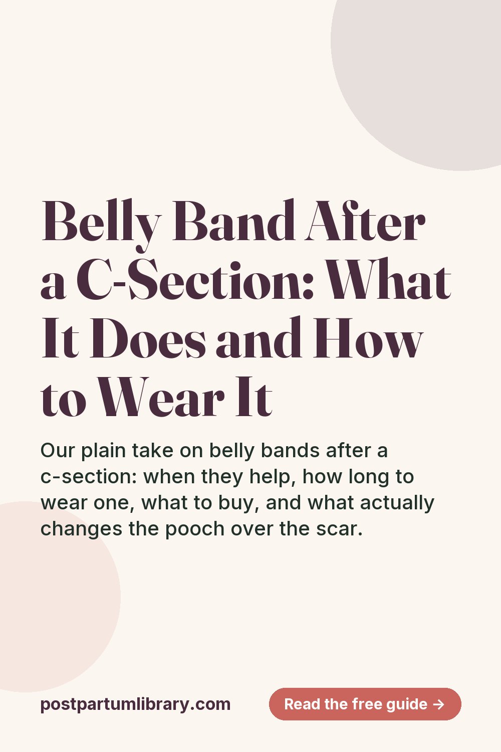 Belly Band After a C-Section: What It Does and How to Wear It (pin)