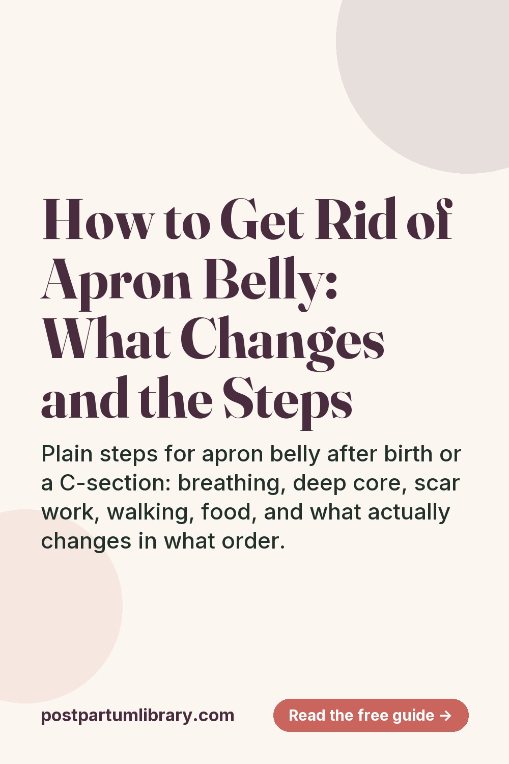 How to Get Rid of Apron Belly: What Changes and the Steps (pin)
