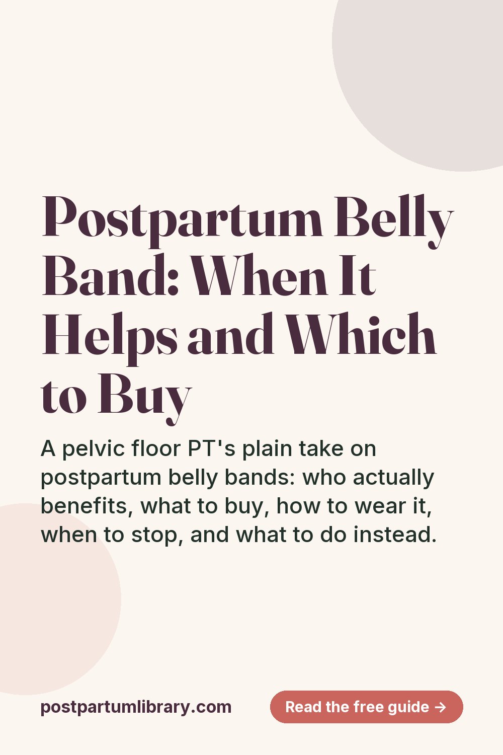 Postpartum Belly Band: When It Helps and Which to Buy (pin)
